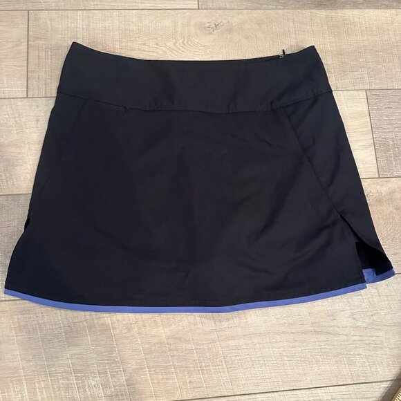 ADIDAS WOMENS BLACK STRETCH GOLF TENNIS SKORT SKIRT 12 - Picture 1 of 8